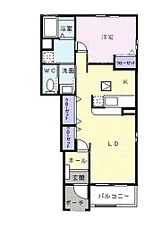 ヴァン・セゾニエ3 1LDKの間取図画像