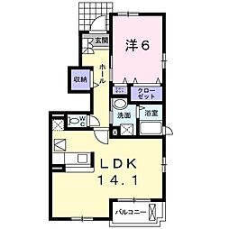 グランデイデアーレC 1LDKの間取図画像