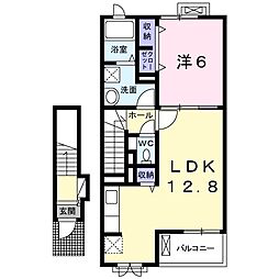 レイル吹上 1LDKの間取図画像