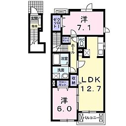 セレーノ2 2LDKの間取図画像