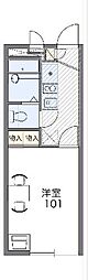 レオパレスT-113 1Kの間取図画像