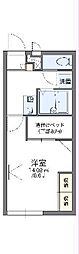 レオパレス草薙駅前東館 1Kの間取図画像