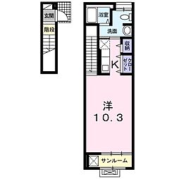エルファ ワンルームの間取図画像