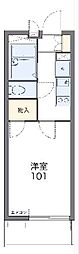 レオパレスエクセルケンFive 1Kの間取図画像