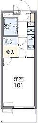 レオパレスアベニール2 1Kの間取図画像