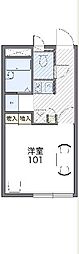レオパレス葵 1Kの間取図画像