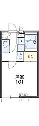 レオパレスオリーブ2 1Kの間取図画像