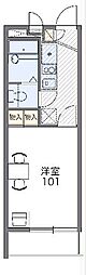 レオパレスCIELO1 1Kの間取図画像