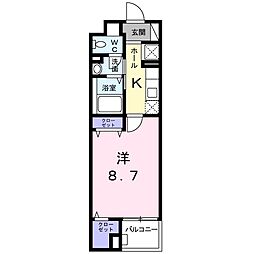 コンフォルタ 1Kの間取図画像