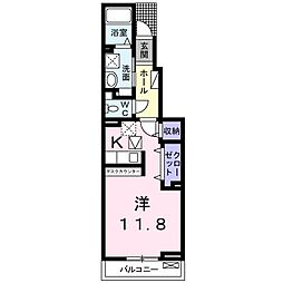 オリーブ巴町 ワンルームの間取図画像