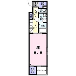 レジデンス・ヤギ2 1Kの間取図画像