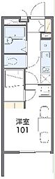 レオパレスMOTIONBLUE 1Kの間取図画像
