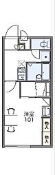 レオパレスカムトゥルー 1Kの間取図画像