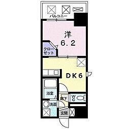 ザックス静岡駅前 1DKの間取図画像