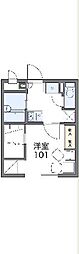 レオパレス宮崎 1Kの間取図画像