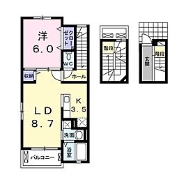 シャローフレグランス 1LDKの間取図画像