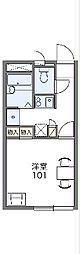 レオパレスPrincess 1Kの間取図画像