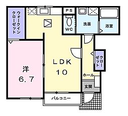 イーストレジデンス 1LDKの間取図画像
