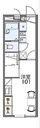 レオパレスほがらか 1Kの間取図画像