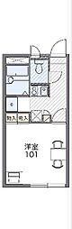 レオパレスflower 1Kの間取図画像