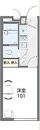 レオパレスアルキオネ 1Kの間取図画像