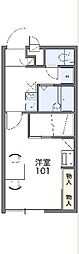 レオパレスヴェルドミール住吉 1Kの間取図画像