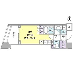 シティハウス代々木 ワンルームの間取図画像