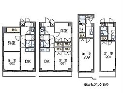 小田急江ノ島線 東林間駅 徒歩3分の賃貸マンション 4階1Kの間取り