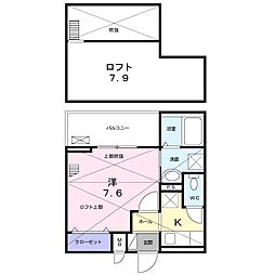 フェリーチェ 1Kの間取図画像