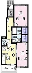 ファームティップ2 2DKの間取図画像