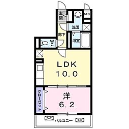 クレイオ三田 1LDKの間取図画像