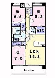 シャトーエクセラン 3LDKの間取図画像