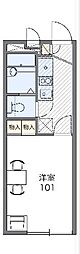 レオパレス伊屋ノ免 1Kの間取図画像
