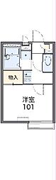 レオパレスアプリコット 1Kの間取図画像