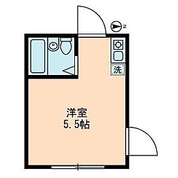 ライフピア松ノ木A ワンルームの間取図画像