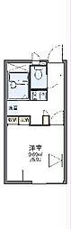 レオパレス水戸 1Kの間取図画像