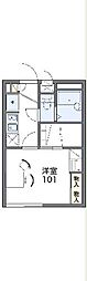 レオパレススズキ 1Kの間取図画像