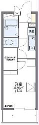 レオパレスときわ 1Kの間取図画像