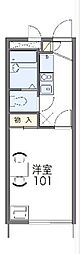 レオパレスアメニティ龍禅寺 1Kの間取図画像