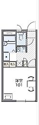 レオパレスアヴニール 1Kの間取図画像