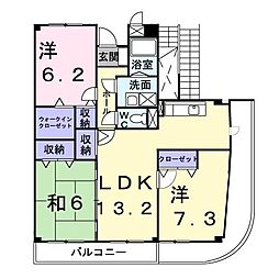 バッハヴィラ 3LDKの間取図画像