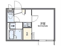 yuki 1Kの間取図画像