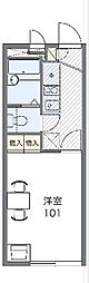 レオパレスたけお 1Kの間取図画像