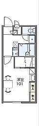 レオパレスルミエール 1Kの間取図画像