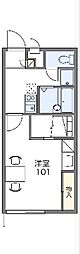 レオパレスイースタンA 1Kの間取図画像