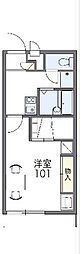 レオパレスK 1Kの間取図画像