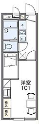 レオパレス昴555D 1Kの間取図画像