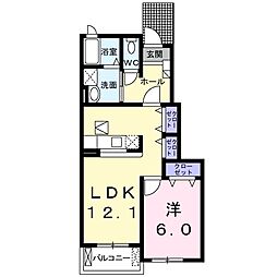 グリーン・レジデンス 1階1LDKの間取り