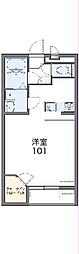 レオネクストデルフィ2 1Kの間取図画像