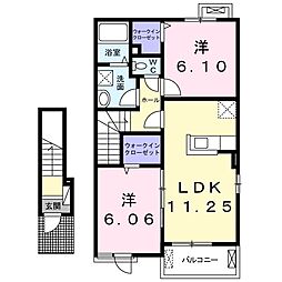 シエテカミーノ2 2LDKの間取図画像